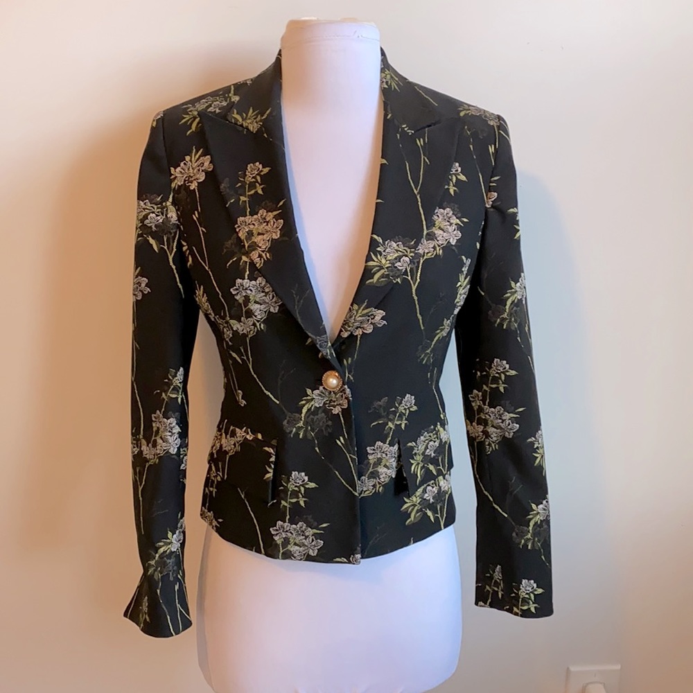 Floral Black Women's Blazer